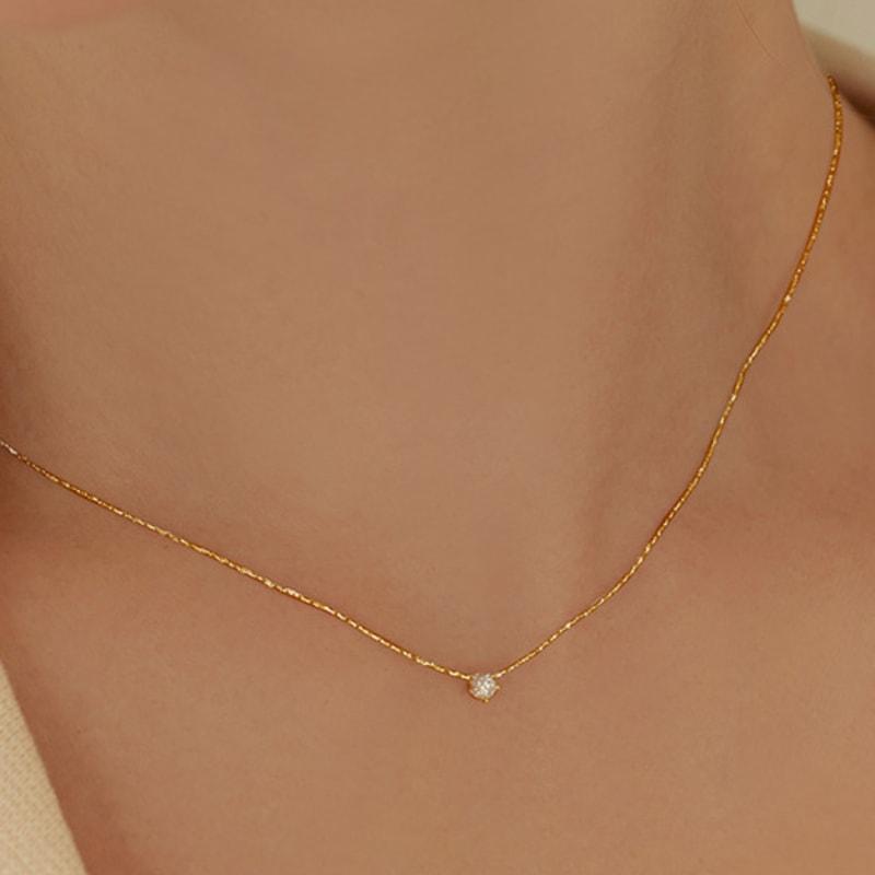 Lewe Clear Shiny Chain Necklace