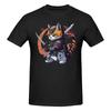 Piece Cat Warrior Novelty Graphic  Cotton TShirt Samurai Cat Tees Tops For Unisex