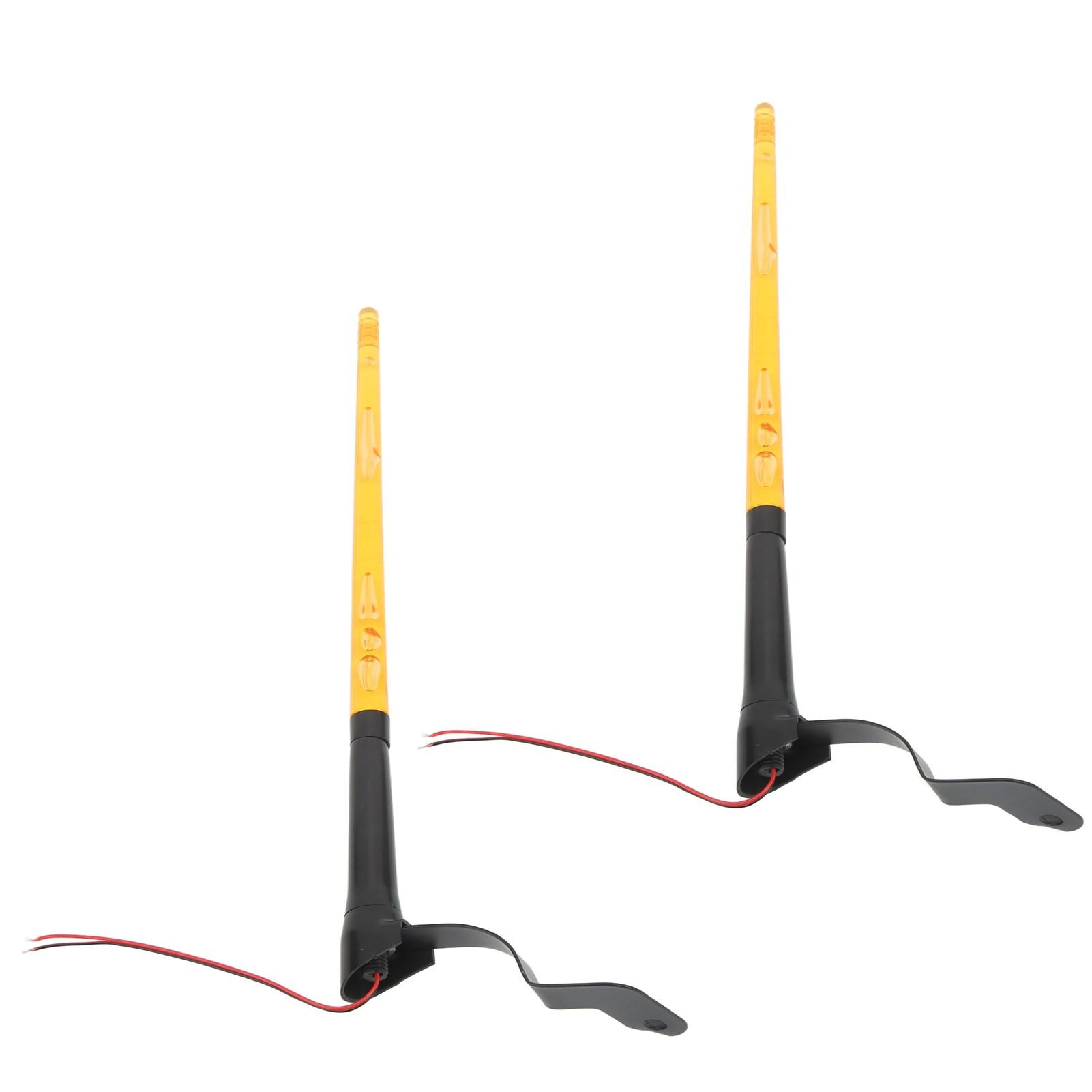 

2 шт. Штыревые фонари длиной 340 мм с янтарной подсветкой, антенный флагшток, лампа для ATV UTV