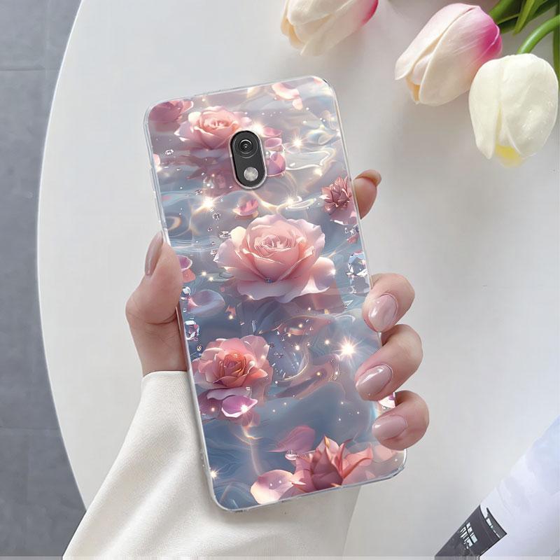 

For Nokia 215 220 235 4G 2024 Case Luxury Phone Case For Nokia215 4G 2024 Butterfly Flower Clear Soft Silicone Protective Cover Nokia235 4G 2024