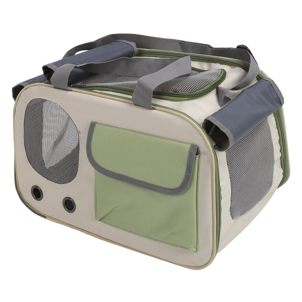 Pet Carrier Bag Brthable Foldable Oxford Cloth Steel Wire Frame Cat Travel Handbag with   Strap for Outdoor