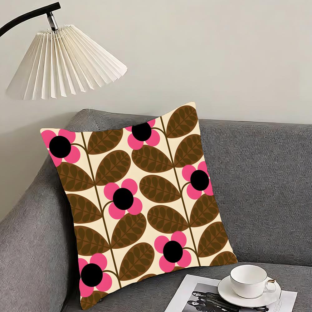 Aesthetic Art O-Orla Kiely Flower Stem Cushion Cover Reversible Plush Pillow Cover – For Car, Sofa, Bedroom, Perfect As a Gift.