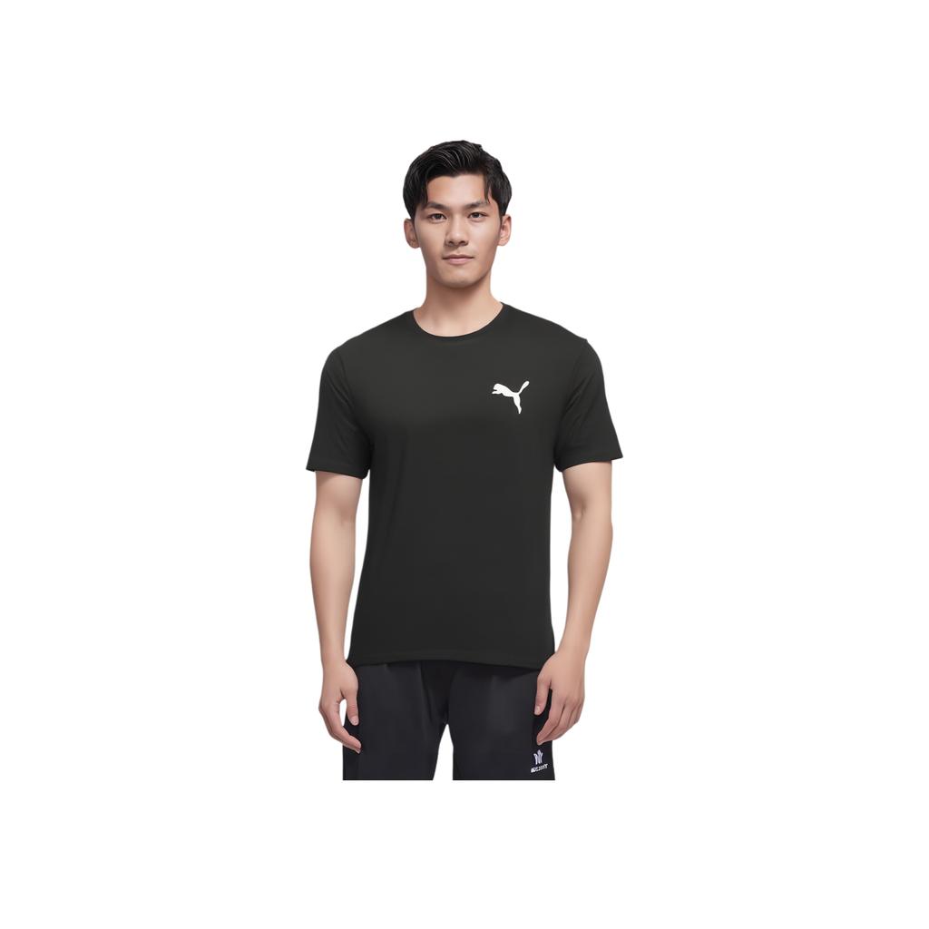Puma Evostripe Comfortable Fashion Soft Versatile Short Sleeve T-Shirt Men Tops Black 690664-01