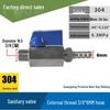 304 Stainless Steel Sanitary Mini Ball Valve, Internal/External Thread, High Pressure, 1/8"-3/4" Sizes, Open Pagoda Design