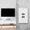 Dual Port USB2.0 Wall Plate Panel for Home Office Building Hotel Decoration
