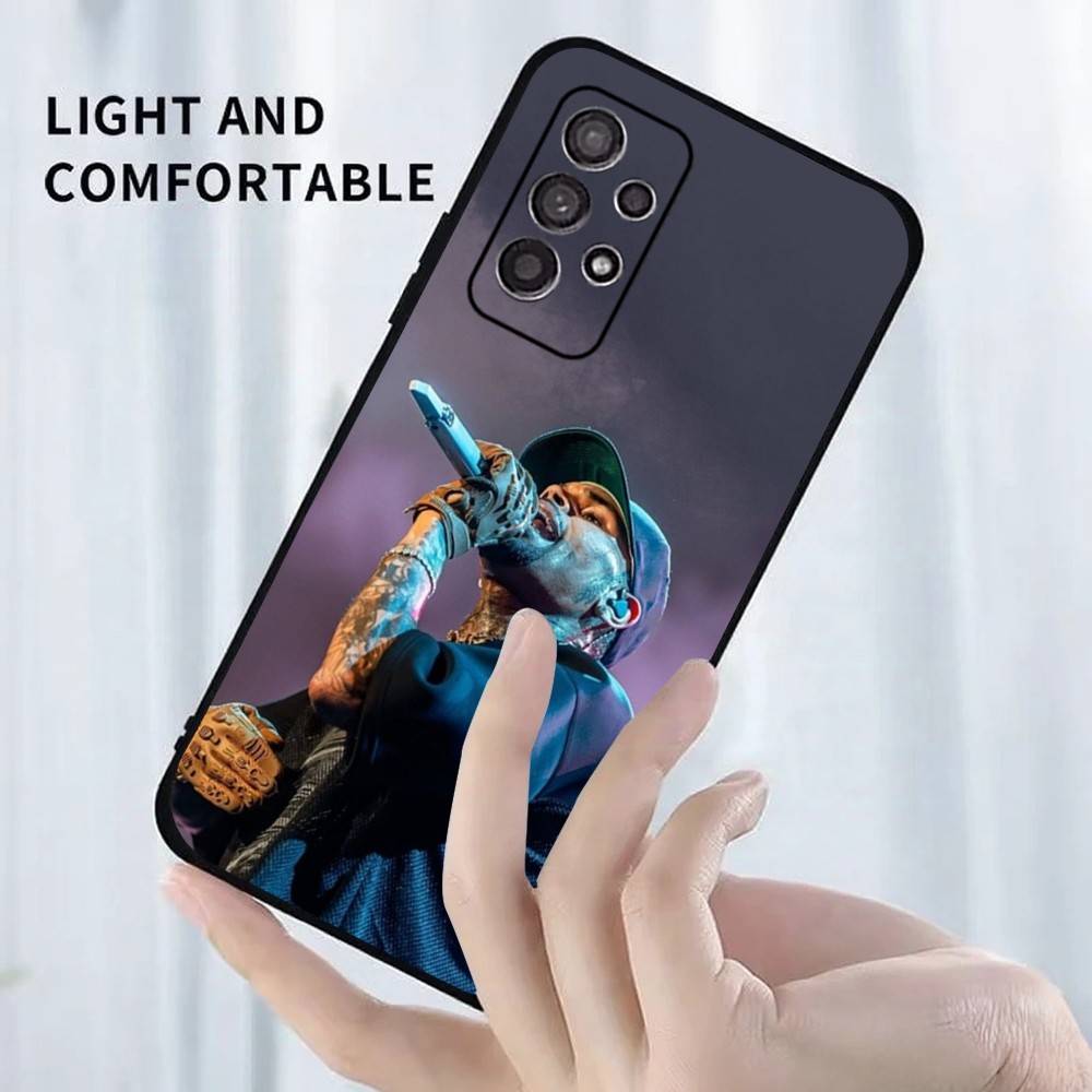 C-Chris B-Brown 11singer Phone Case For Samsung S25,S24,S23,S22,S21,S20,S10,Ultra,Plus,Lite,FE,Soft Silicone Black Cover