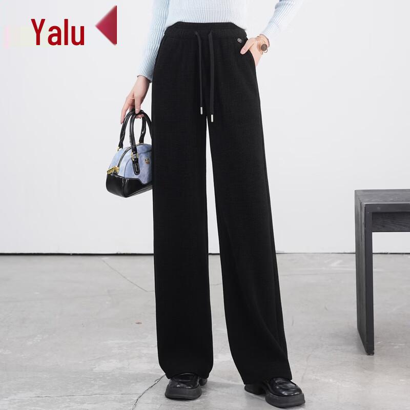 Yalu Women's Spring/Autumn High-Waist Straight-Leg Casual Trousers