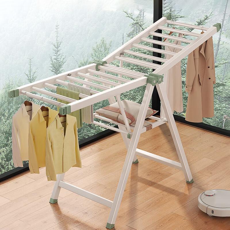 Foldable Stainless Steel Mobile Clothes Drying Rack