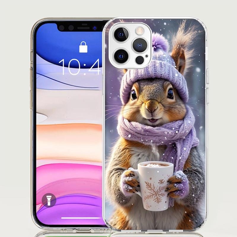 Animal Squirrel Phone Case for Apple iPhone 17 Air 16 15 Plus 14 + 13 Mini 12 11 Pro Max 7 8 SE 16Max Soft Shell Cover Coque 17