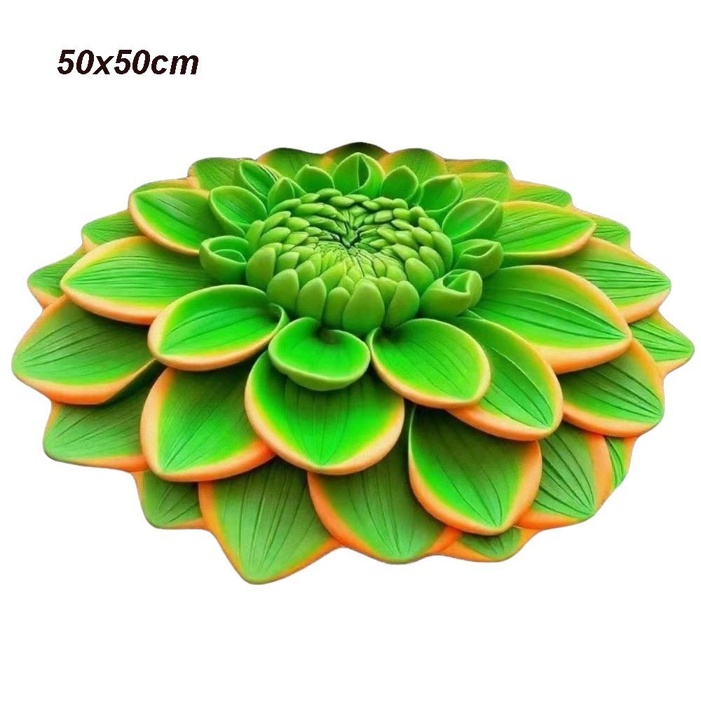 New Special-shaped 3D Flower Carpet Non-slip Crystal Velvet Bathroom Floor Mat Absorbent Soft Peony Floor Mat Home Decor