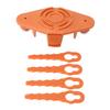 Brand New Mowing Cutter Head With Plastic Blade Orange Trimmer Head Blades Garden Power Tool Lawn Mower Accessories