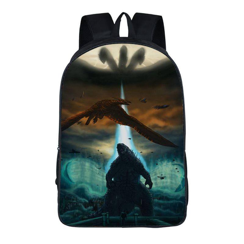Strapazierfähiger 3D Godzilla King Of The Monsters Rucksack Kinder Schultasche mit klassischem Reiz