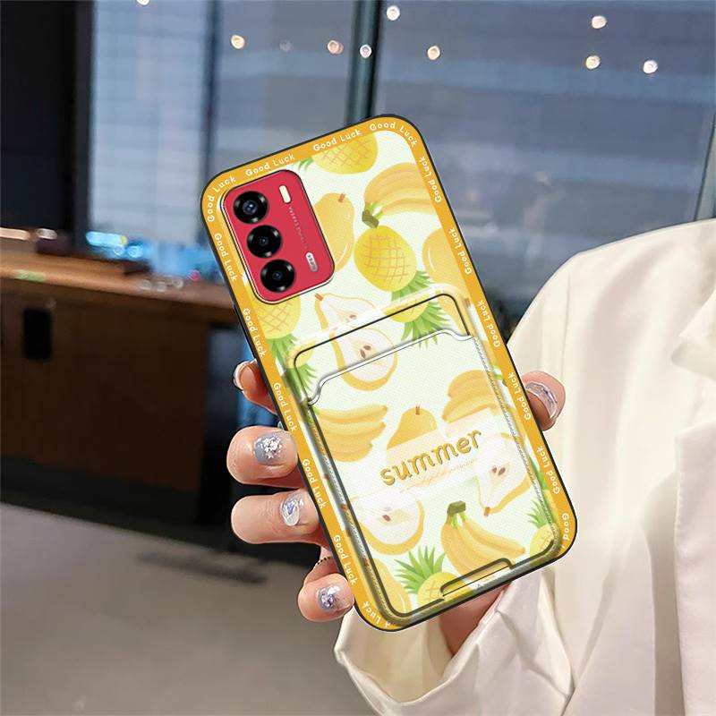 Graffiti Fashion Design Phone Case For ZTE Blade V40 Vita/A72 Anti-dust Waterproof Card Bag Full Wrap Dirt-resistant TPU