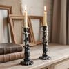 European Retro Cast Iron Candlestick for Home Decor