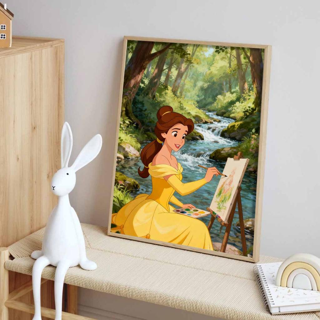 Disney Belle painting in forest 5D handmade diy diamond painting, home wall decoration