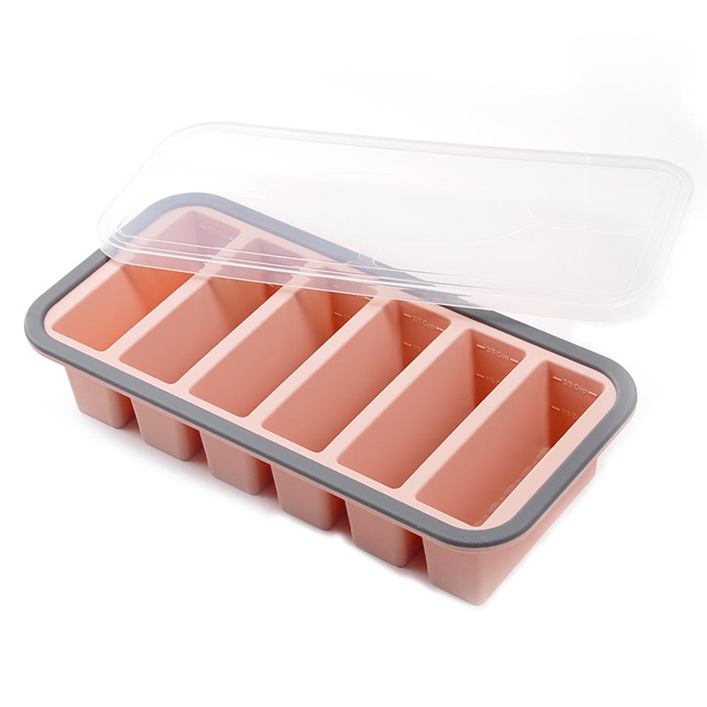 Cutie de prânz din silicon cu compartimente și capac - Container pentru congelator și depozitare alimente pentru mese proaspete