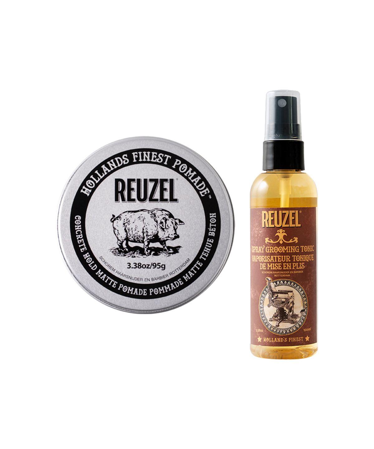 Concrete Hold Mat Pomade 95g + Spray Grooming Tonic 100ml