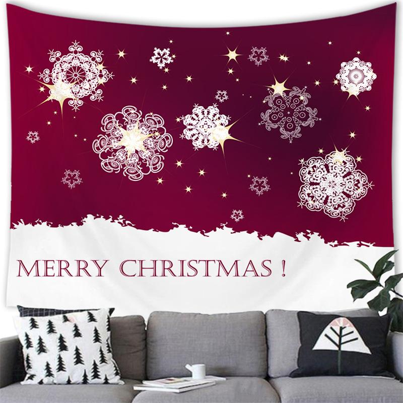 Christmas Bell Tapestry Snowman Merry Christmas Wall Hanging Living Room Bedroom Background Cloth Beautiful