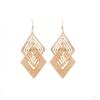 Creative Irregular Metal Geometric Rhombus Earrings Trendy Fashion Personality Thin Exaggerated Earrings