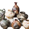 Wabi-Sabi Zen Mottled Ceramic Vase: Rough Pottery Bottle for Retro Flower Arrangements & Hydroponics