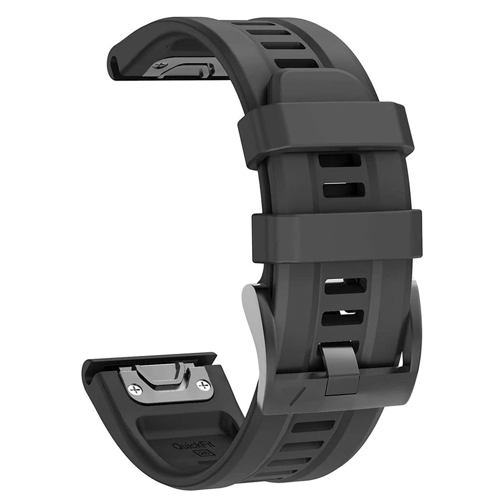 26MM 22MM Silicone Watch Band Straps For Garmin Fenix 6X 6 6S Pro 7X 7 Easyfit Wristband Fenix 5 5X 5S Plus Smartwatch Bracelet