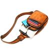Simple Versatile Top Layer Cowhide Men's Chest Toe Cover Handmade Genuine Bag Crossbody