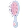 small hairbrush girls shape cats paw made from blue ABS material. It features excellent detangling capabilities durability making ideal caring dry