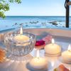 White Floating Candle, Unscented SoyWax Waterproof Tealights for Pool, Spa, Bathtub Decoration, 3.5-4 Hour Burn Time