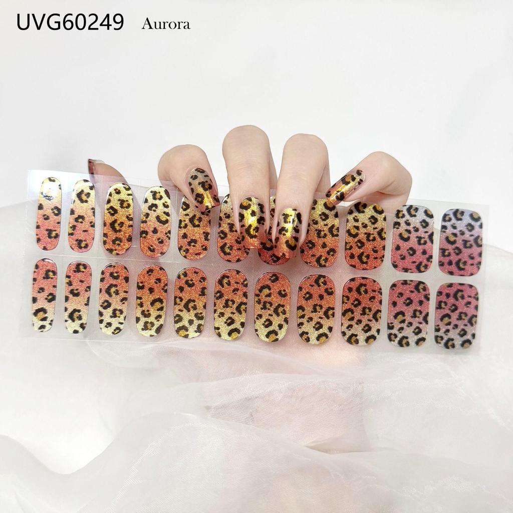 Transparent Nude UV Gel Nail Art Stickers: Semi-Cured, Semi-Baked Manicure Sheets