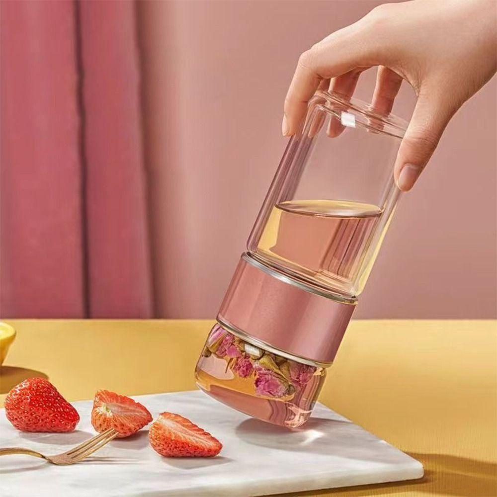High Borosilicate Glass Tea Cup Tea Infuser Infuser Tumbler High Quality Water Cup  Office Use