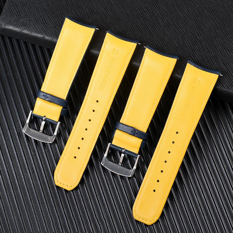 22mm 23mm  Cowhide Leather Watchband for CITIZEN Blue Angel Generation Men's Watch AT8020-54L AT8020-03L Series Bracelet Strap