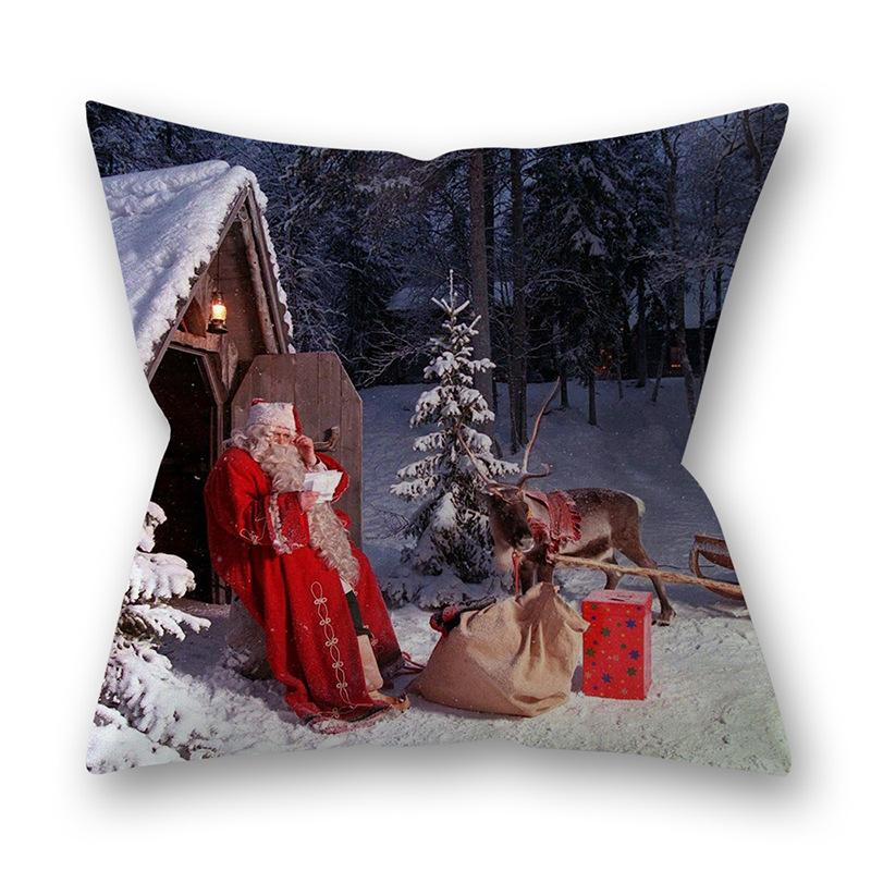 Husa de perna perna de Craciun copac cu fulg de nea imprimat canapea perna decorare perna acasa