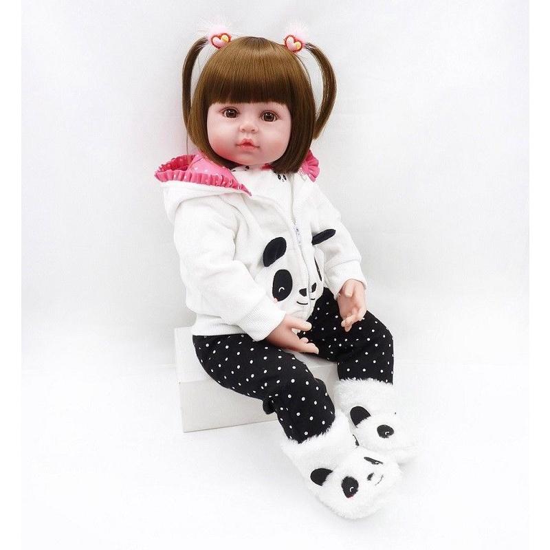 24-Zoll Neugeborenenpuppe Realistische Lebensechte Silikon Reborn Babypuppen Für Kleinkinder Perfektes Geschenk