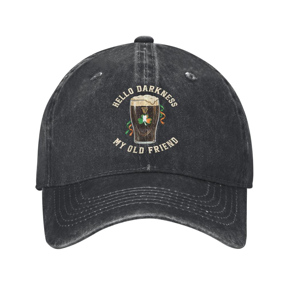 Hello Darkness My Old Friend Irish Beer St Sun Baseball Cap  Trendy Women Men Washed Hip Hop Hats Dropshipping Baseball Caps