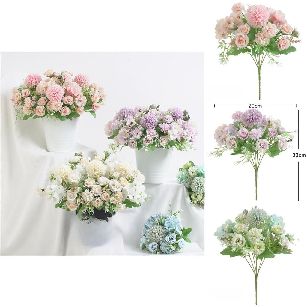 Dendranthema Morifolium Rose Wedding Decor Artificial Rose Bouquet For Photography And Home Celebration