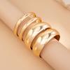 3/4/6/8Pcs Chunky Punk Metal Bracelets Multilayer Smooth Bracelet Set  Friends Birthday Gift
