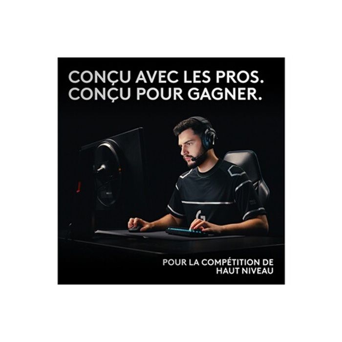 Clavier gaming mécanique sans fil azerty logitech g pro x 60 lightspeed noir
