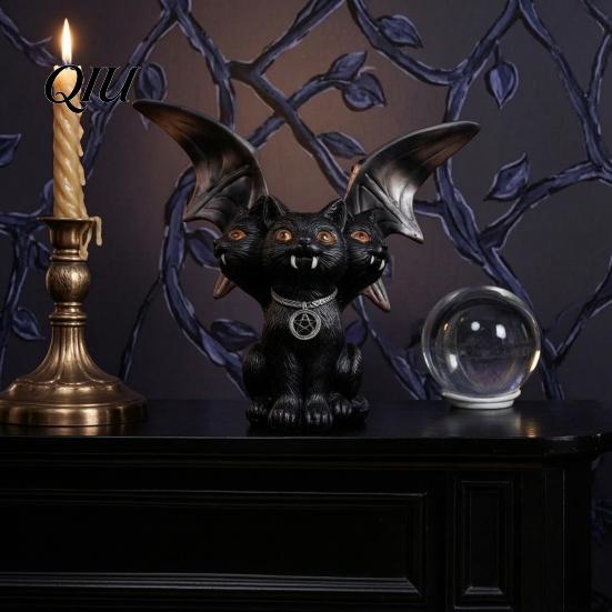 Battery Operated Spooky Light Halloween Witch Resin Lantern, Gothic Ghoul Terrifying LED Night Light, Mysterious Accessory Waterproof Hell