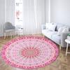 Family Living Room Bedroom Bathroom Floor MATS Printed Decorative Carpet Psychedelic Mandala Round Carpet Sofa Carpet Home Decor