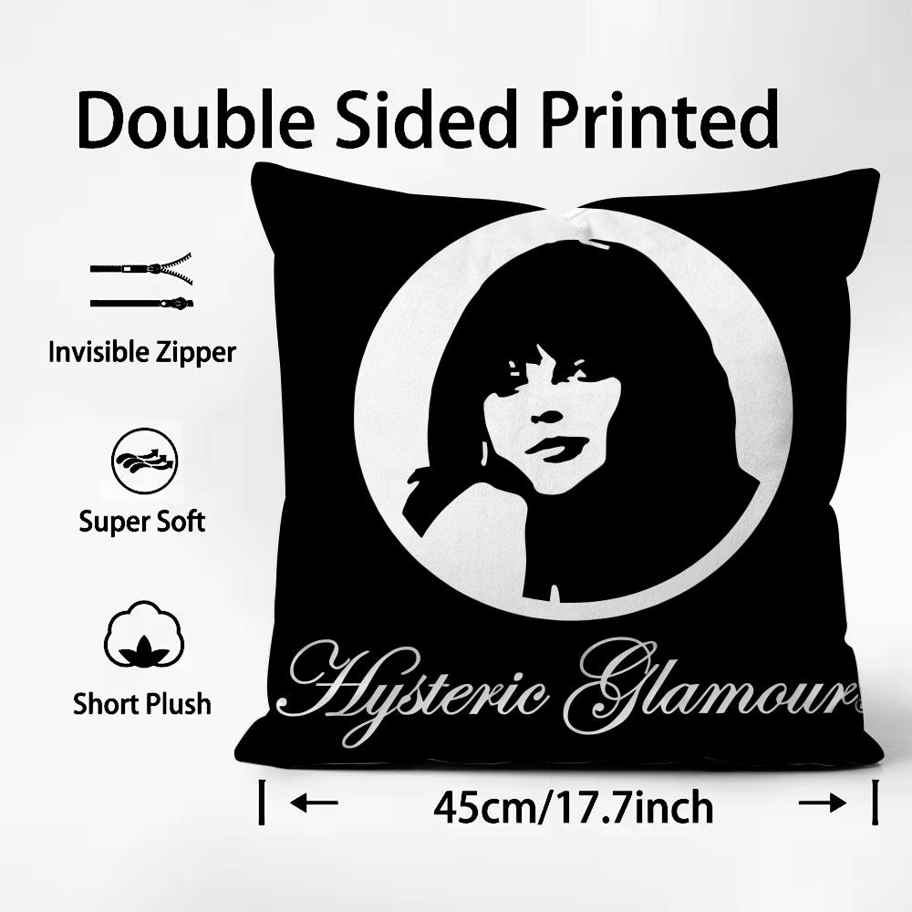 Fashion H-Hhysteric Glamourer Cushion Cover Soft Washable Pillow Case Multi-Scene For Couch Bed Travel Office Use