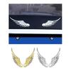 1Pair Car Auto Motorcycle Body Sticker 3D Angel Wings Badge Style Zinc Alloy Decals Silver/Gold Exterior Accessories
