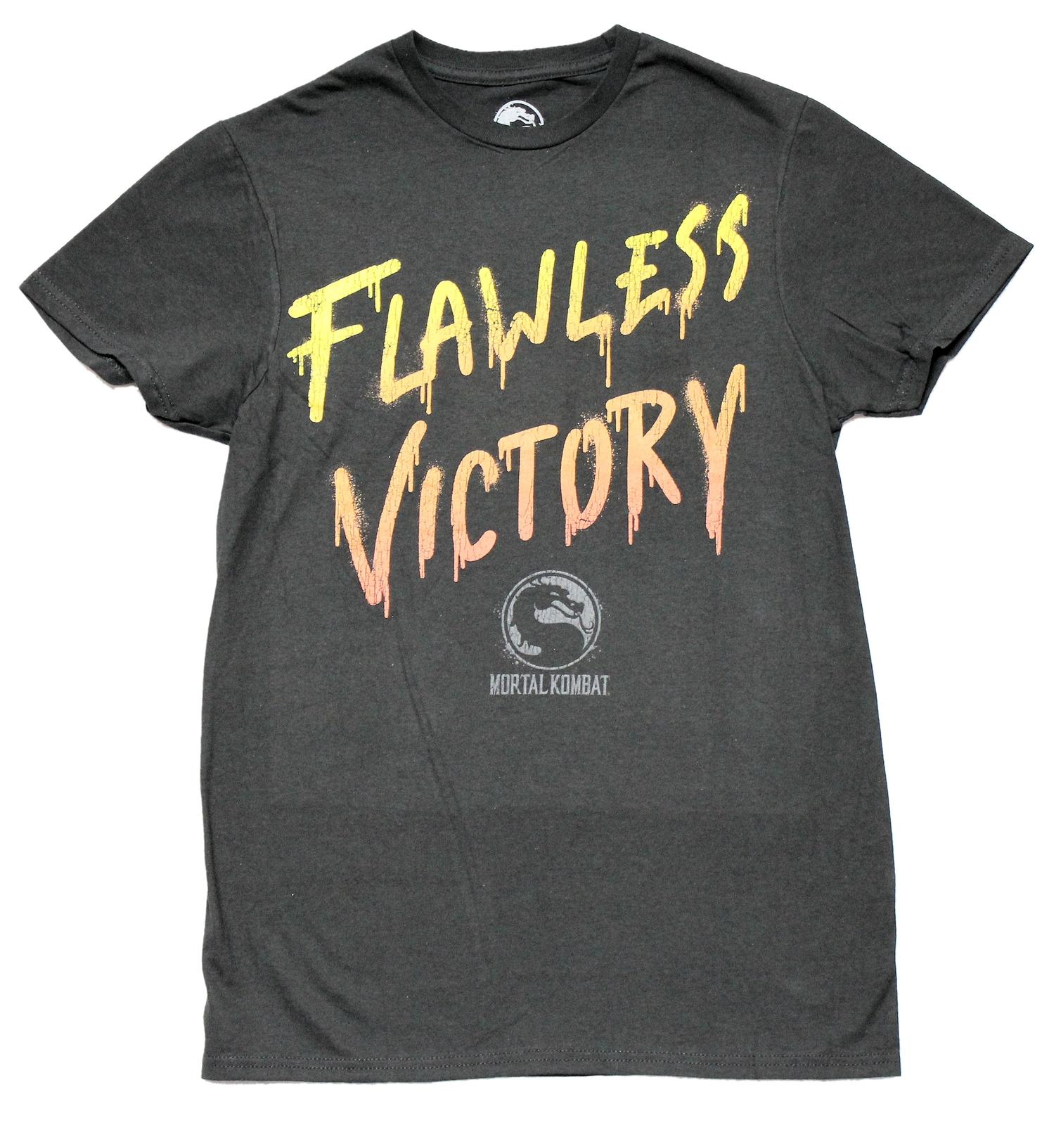 Mortal Kombat New Adult T-Shirt -Flawless Victory Dripping M