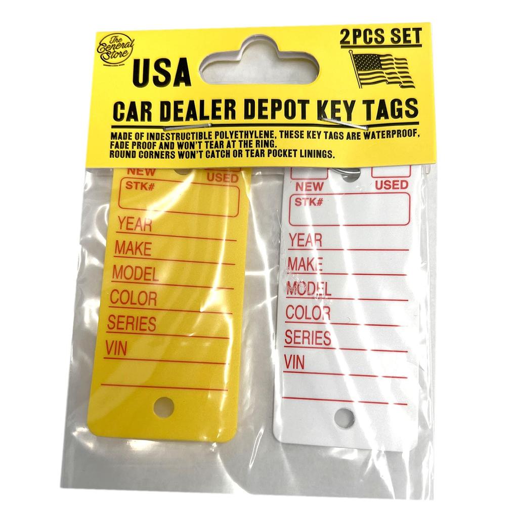 2 Pieces USA Car Dealer Car Tag American American Casual Vintage Keychain American Miscellaneous Goods; USCAR-