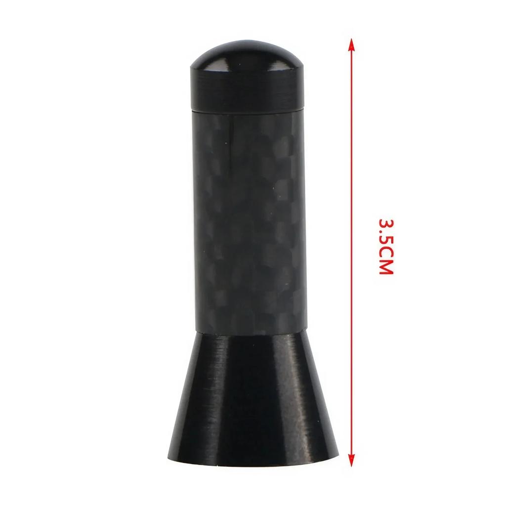 Car Accessories 3.5cm Car Styling Roof Antenna Enhanced Signal Carbon Fiber Screw Metal Short Stubby Mast Antenna Universal