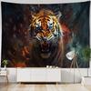 Animal Starry Sky Wall Tapestry Psychedelic Hippie Leopard Tiger Elk Bedroom Decoration Aesthetic Sofa Blanket Beach Towel