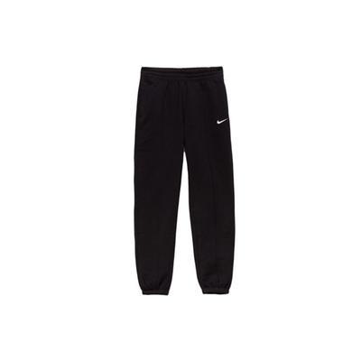 Fleecegefütterte Straight-Leg Casual Sweatpants Damen Unterteile Schwarz BV4089-010