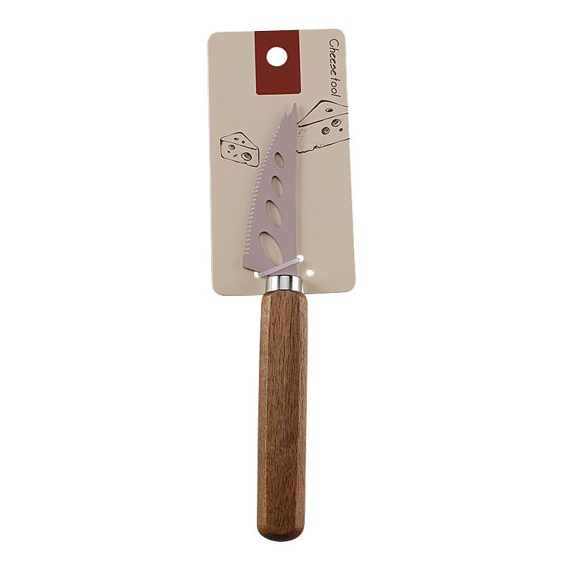 Käse- & Steakmesser-Set mit Griff aus Akazienholz und Antihaft-Edelstahlklinge