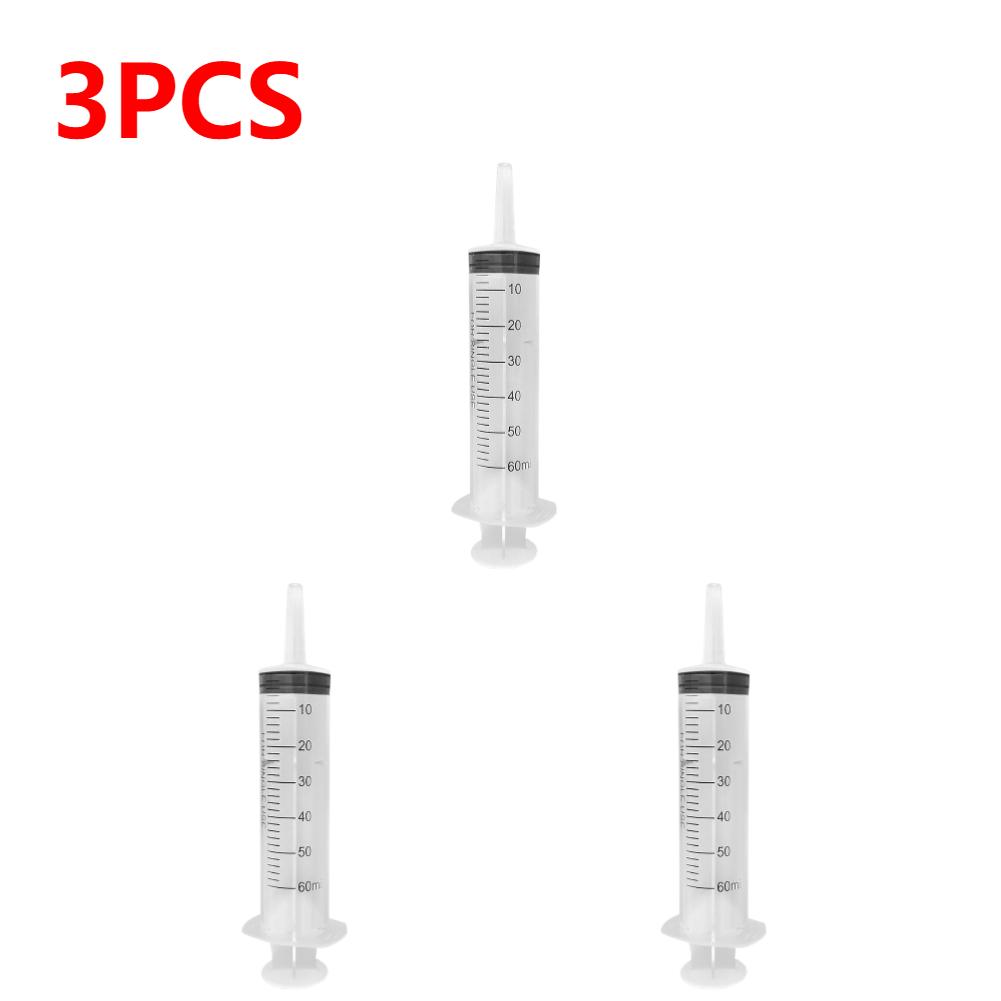 2-150ml Syringe Large Capacity With 100cm Hose Pump Measuring Washable Injector For Industrial Pet Food Feeding Oil Glue Fluid