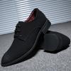 Fashion 2025 New Men's Suede Lace-Up Casual Shoe  Classic Low -Heeled Office Shoe  Fashionable Perforated Breathable Wedding Party Shoes