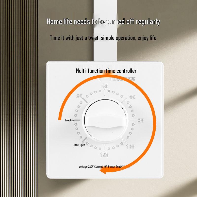 220V Mechanical Timer Switch Control for Water Pump - Automatic Power Off Socket Panel